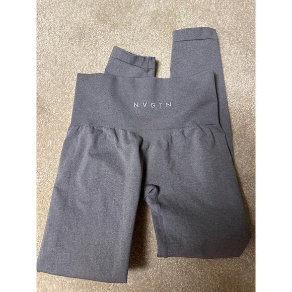 NVGTN Pants - NVGTN High-Waist Active Leggings in Dark Gray